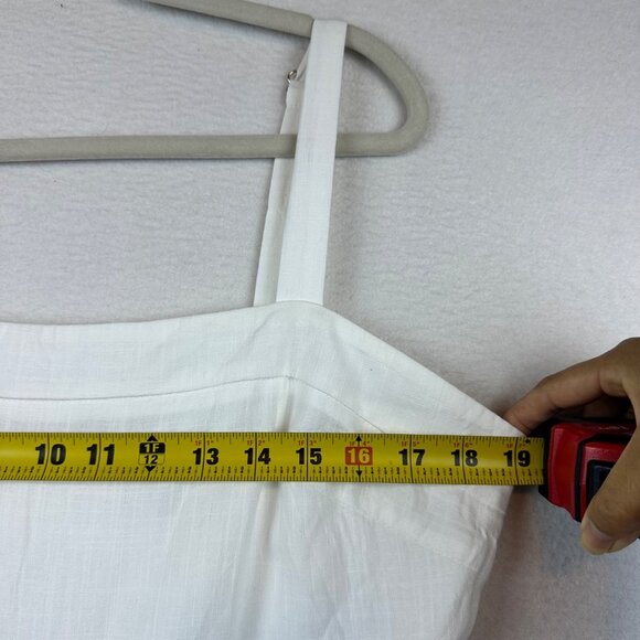 Lulus Ivory Jumpsuit Womens XL White Lagenlook Coastal Beachy Overalls Relaxed - Picture 11 of 15